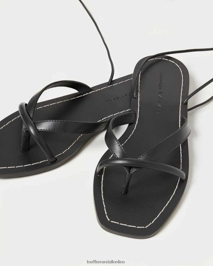 Loeffler Randall lila tangá zavinovacie sandále čierna ženy topánky PT864D114