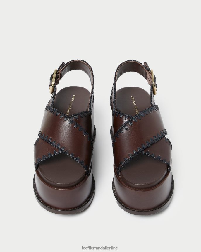 Loeffler Randall mae sandále na platforme espresso/čierna ženy topánky PT864D129