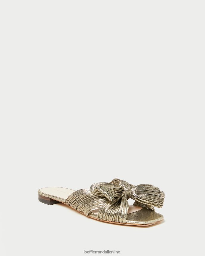 Loeffler Randall šmykľavka daphne luk tmavé zlato ženy topánky PT864D115