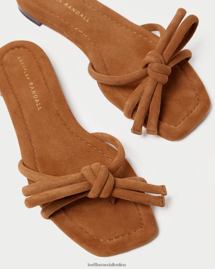 Loeffler Randall sandále hadley s mašľou kakao ženy topánky PT864D105