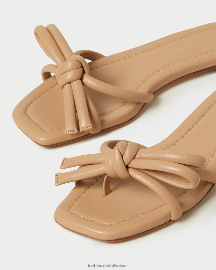 Loeffler Randall sandále hadley s mašľou piesočná duna ženy topánky PT864D108