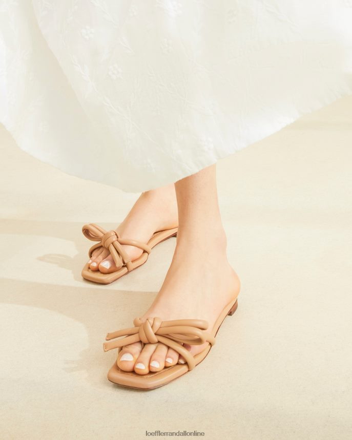 Loeffler Randall sandále hadley s mašľou piesočná duna ženy topánky PT864D108