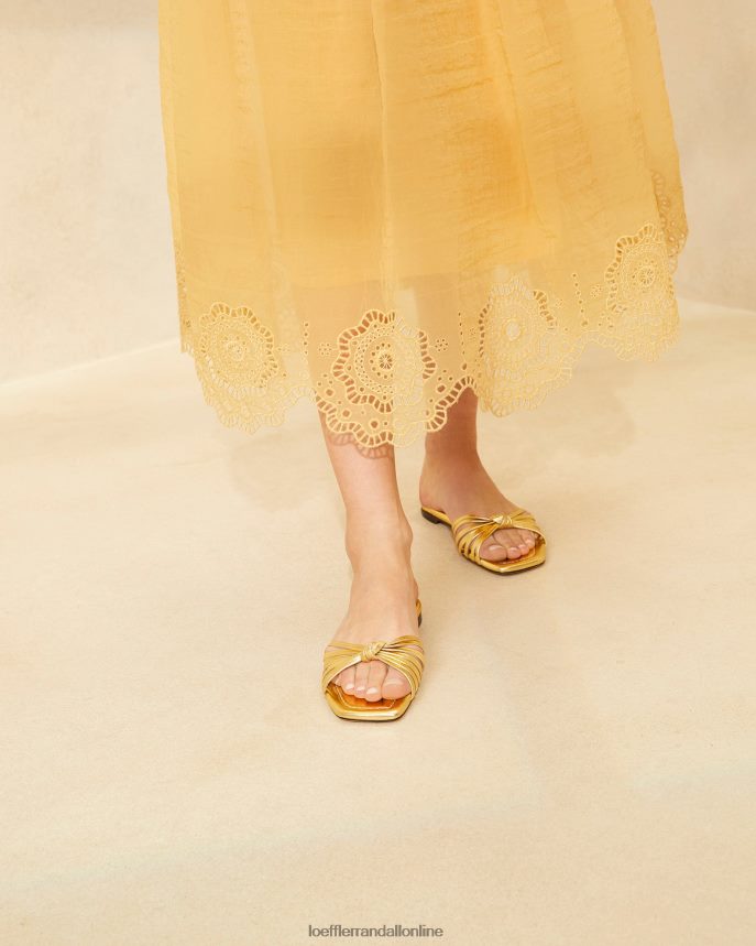 Loeffler Randall sandále izzie knot zlato ženy topánky PT864D127