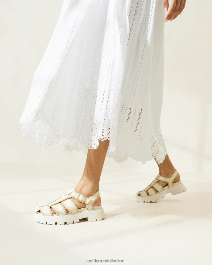 Loeffler Randall sandále talia v klietke krémová/prírodná ženy topánky PT864D112