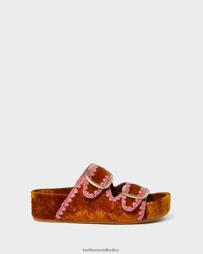 Loeffler Randall sandále theo s vložkou okrová/červená ženy topánky PT864D126