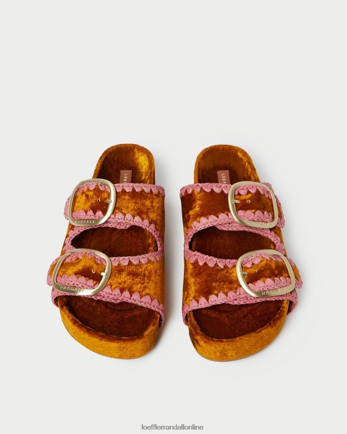 Loeffler Randall sandále theo s vložkou okrová/červená ženy topánky PT864D126