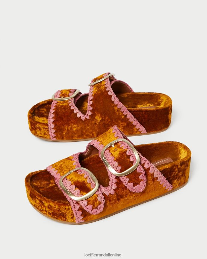 Loeffler Randall sandále theo s vložkou okrová/červená ženy topánky PT864D126