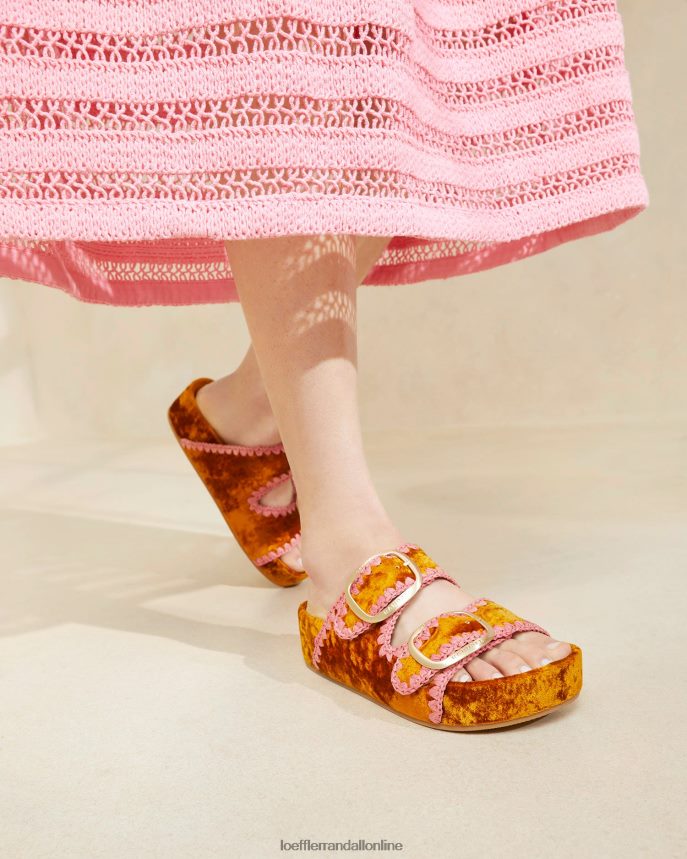 Loeffler Randall sandále theo s vložkou okrová/červená ženy topánky PT864D126